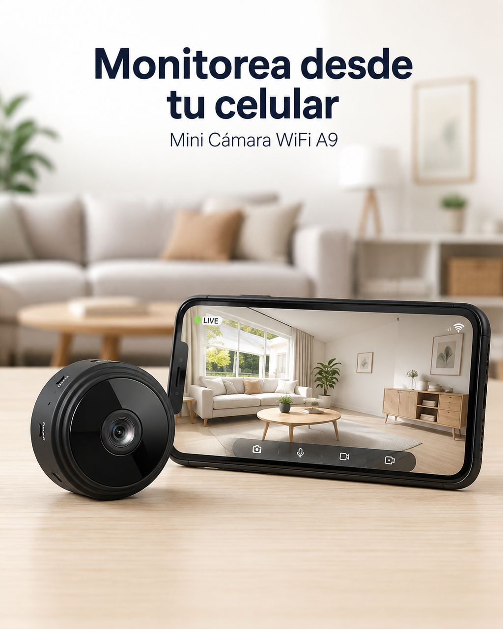 Mini Cámara WiFi A9 | Monitorea desde tu Celular