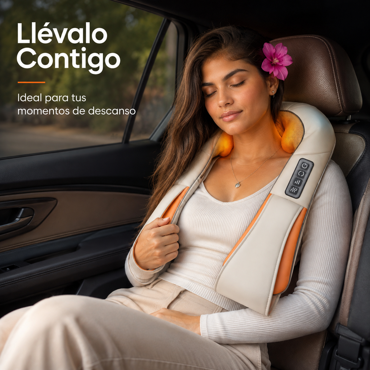 RelaxPro™ Shiatsu 8D | Masajeador de Cuello, Espalda y Cuerpo con Calor