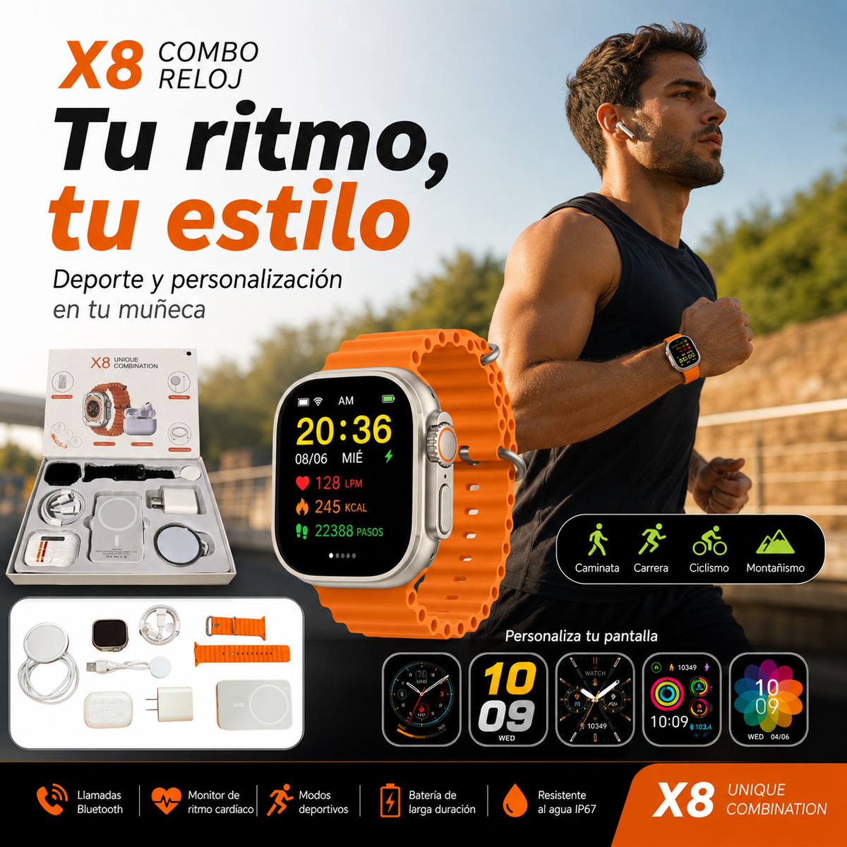 Combo Smartwatch X8
